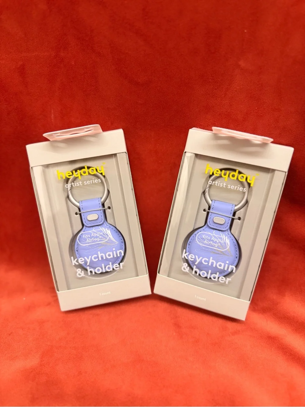 heyday Lavender Keychain & Holder for AirTag - Duo Pack